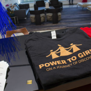 Black Power to Girls T-shirt on table